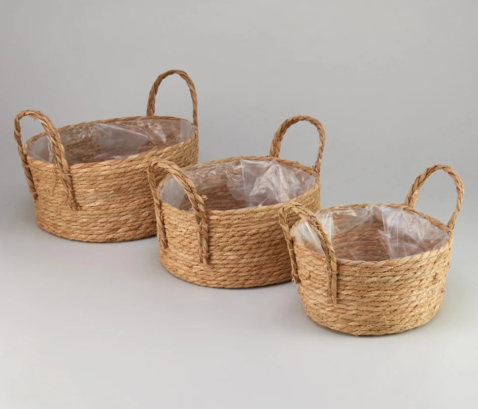 Корзина плетеная набор (рогоз)   